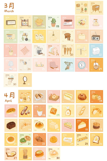 2026 Mini Calendar Note Pads