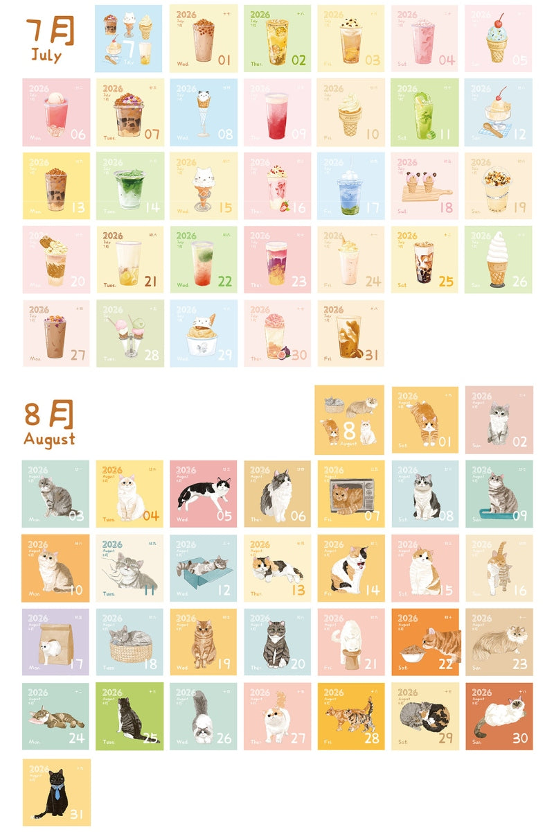 2026 Mini Calendar Note Pads