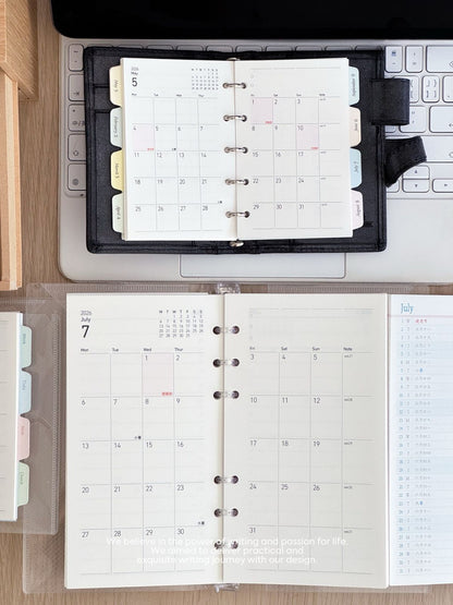 2026 Monthly Planner Loose-Leaf Inner Core – M5/A7/A6per