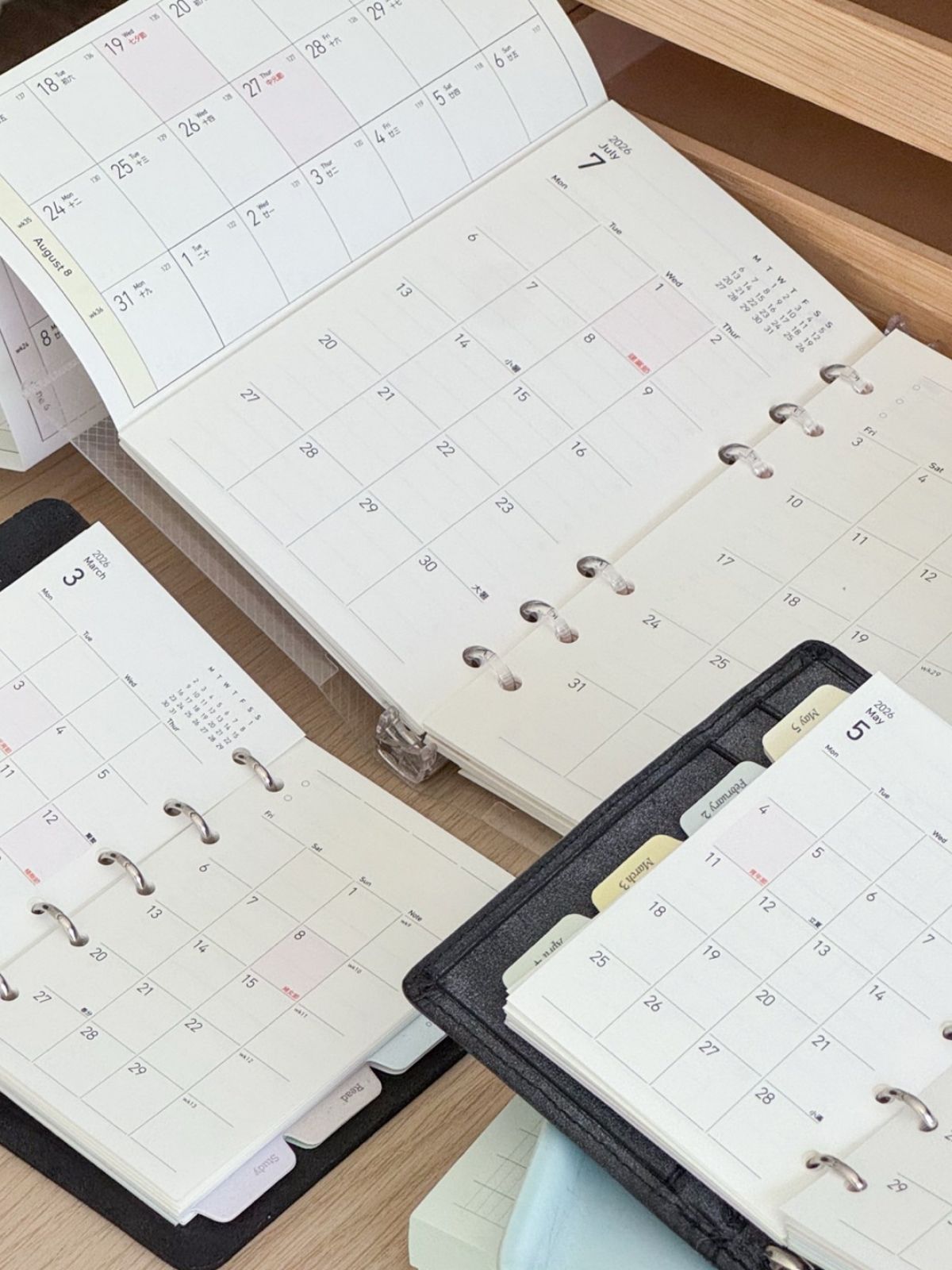 2026 Monthly Planner Loose-Leaf Inner Core – M5/A7/A6per