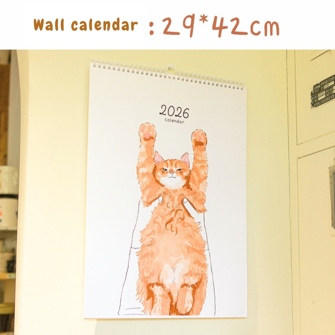 2026 Cat Snuggles Monthly Calendar Collection