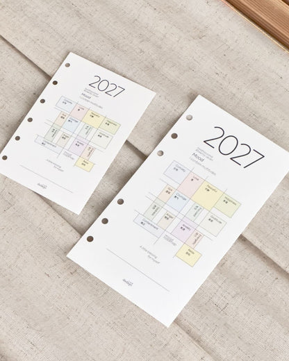 2027 Minimalist Yearly & Monthly Planner Cards