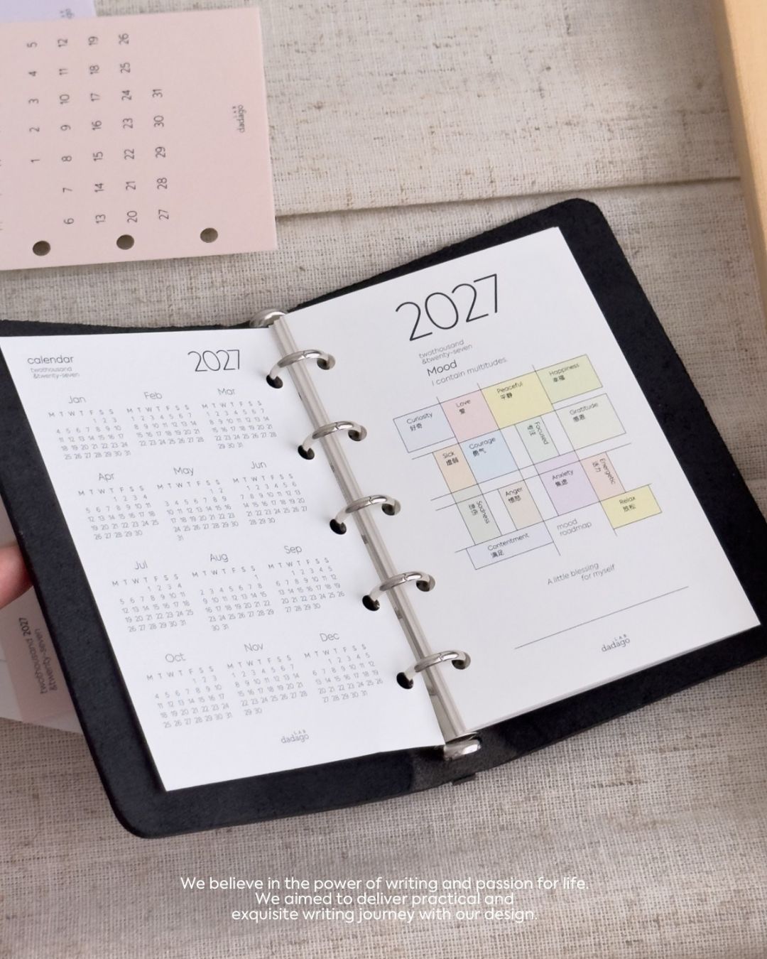 2027 Minimalist Yearly & Monthly Planner Cards