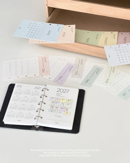 2027 Minimalist Yearly & Monthly Planner Cards