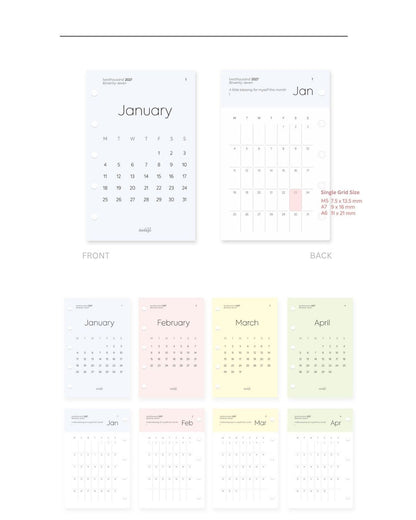 2027 Minimalist Yearly & Monthly Planner Cards