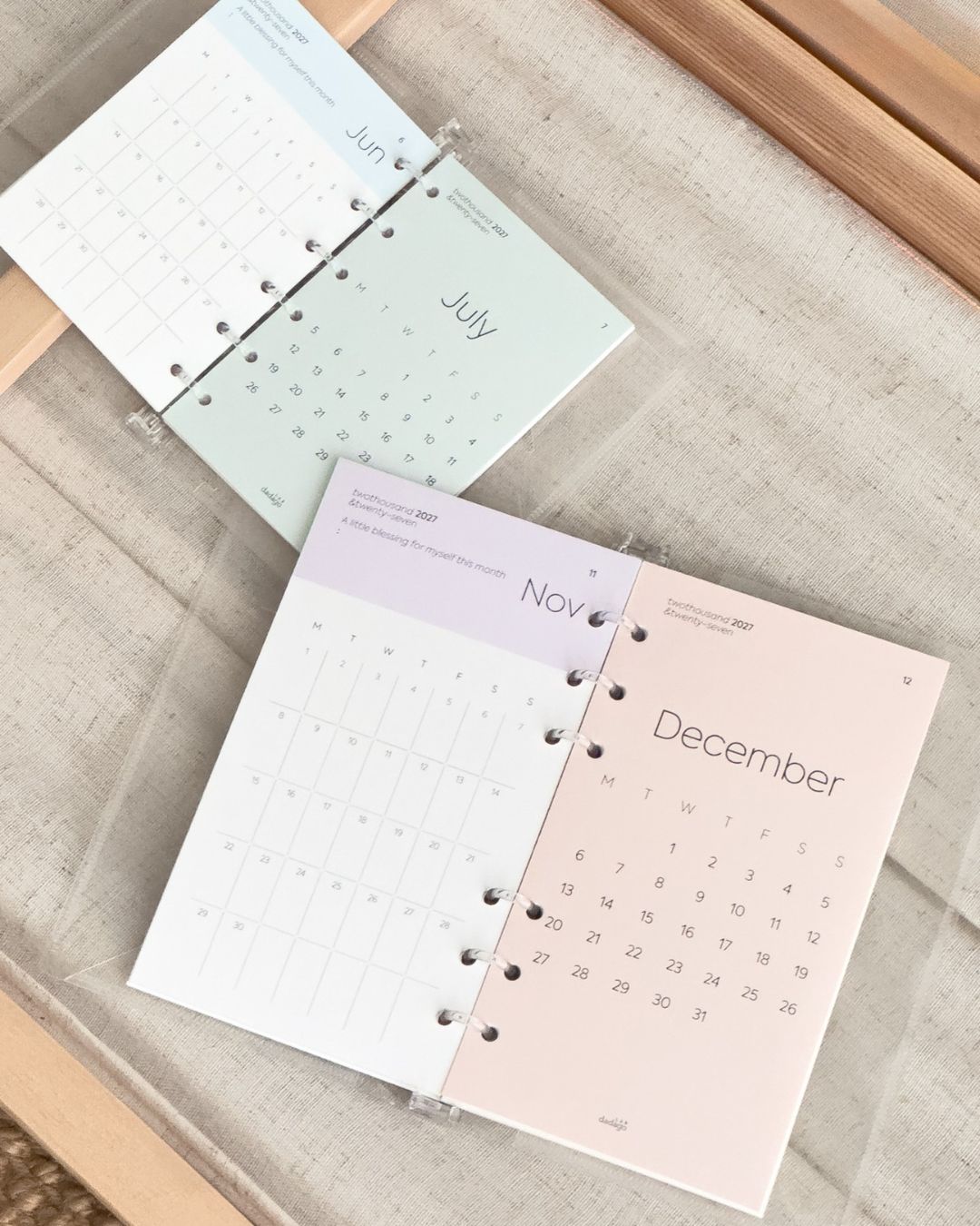 2027 Minimalist Yearly & Monthly Planner Cards