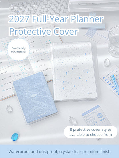 2027 Clear PVC Protective Planner Cover