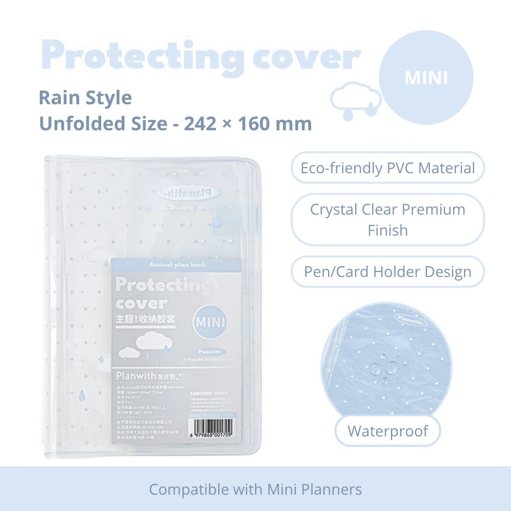 2027 Clear PVC Protective Planner Cover