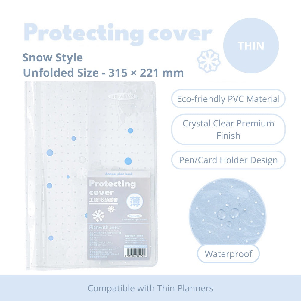 2027 Clear PVC Protective Planner Cover