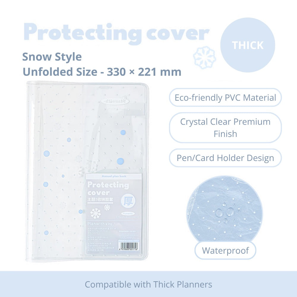 2027 Clear PVC Protective Planner Cover