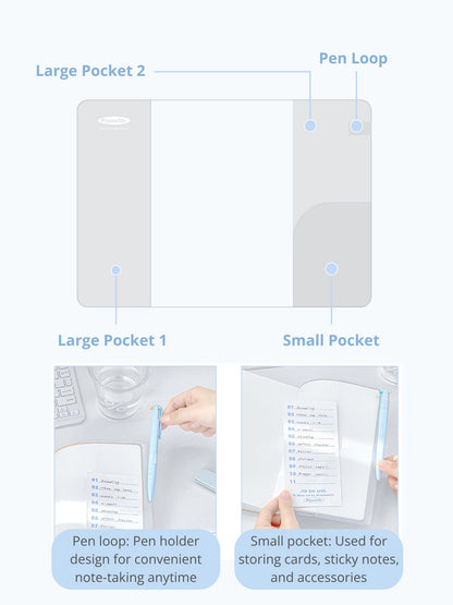 2027 Clear PVC Protective Planner Cover