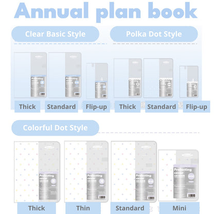 2027 Clear PVC Protective Planner Cover
