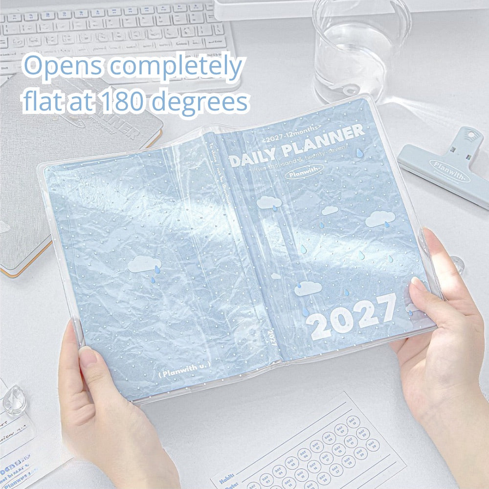 2027 Clear PVC Protective Planner Cover
