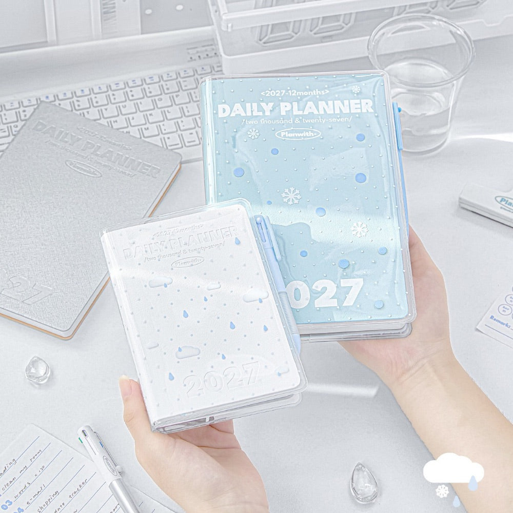 2027 Clear PVC Protective Planner Cover