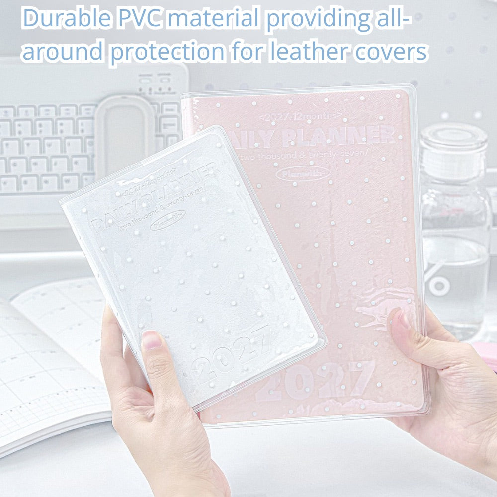 2027 Clear PVC Protective Planner Cover