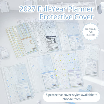 2027 Clear PVC Protective Planner Cover