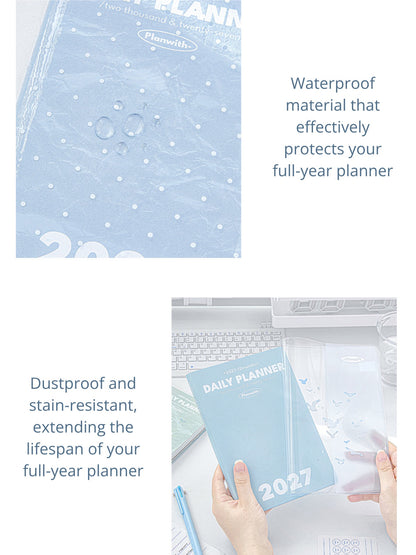 2027 Clear PVC Protective Planner Cover