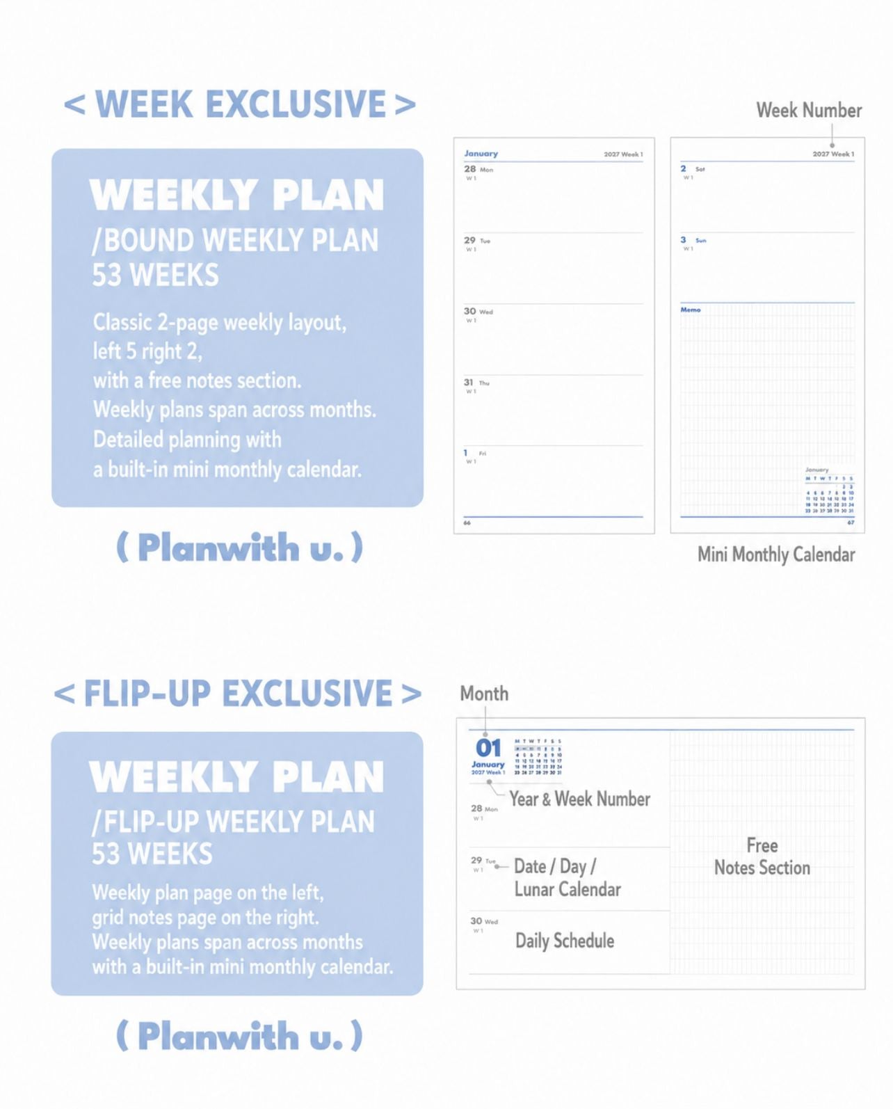 2027 Plan Smarter Full Year Daily & Weekly Planner