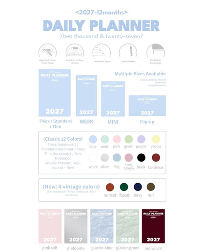2027 Plan Smarter Full Year Daily & Weekly Planner