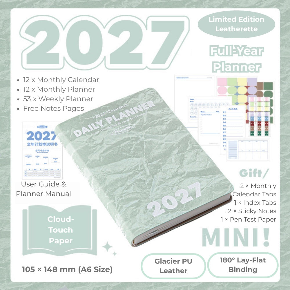 2027 Plan Smarter Full Year Daily & Weekly Planner