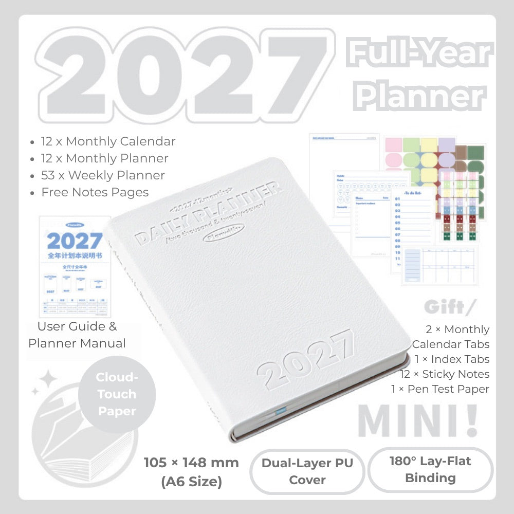 2027 Plan Smarter Full Year Daily & Weekly Planner