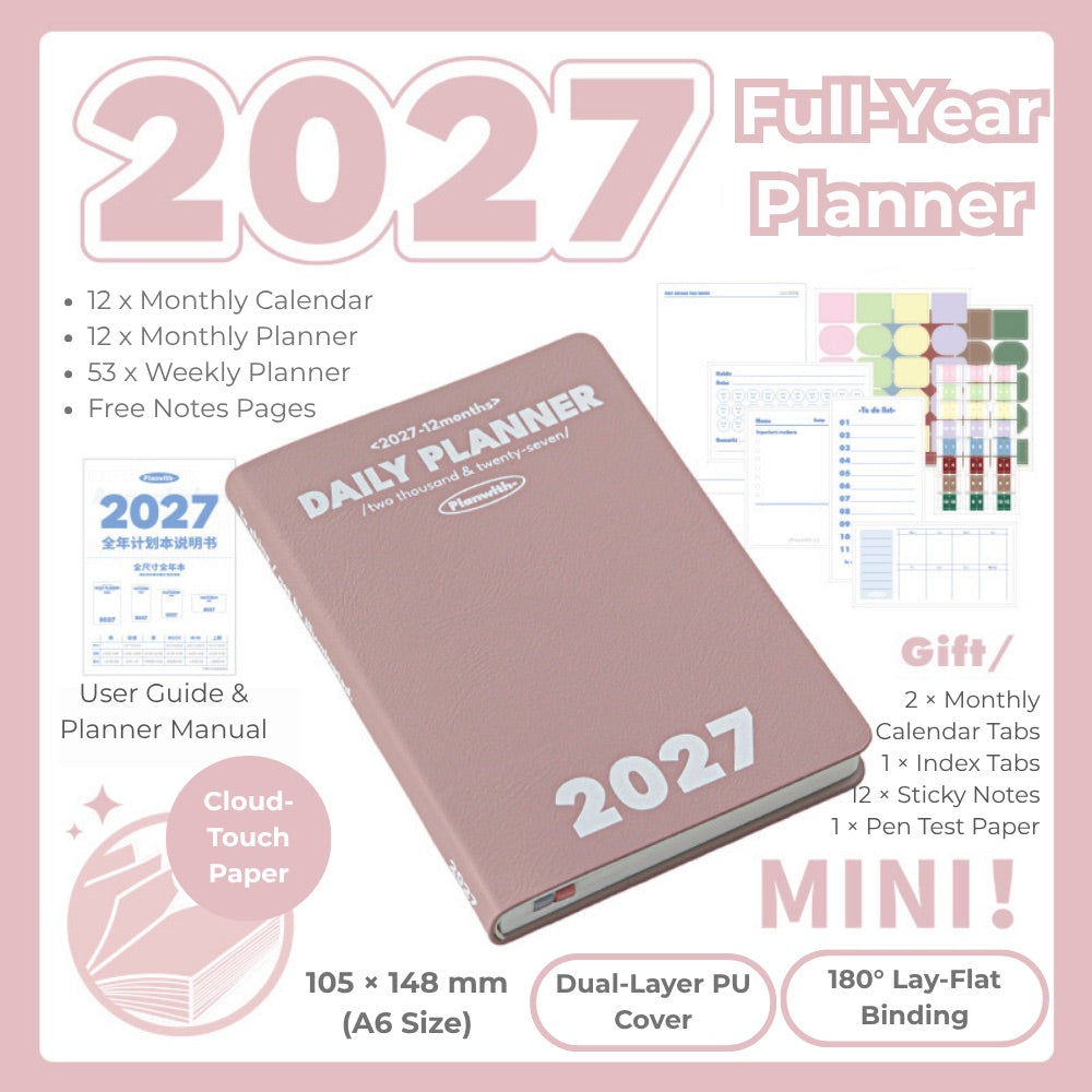 2027 Plan Smarter Full Year Daily & Weekly Planner