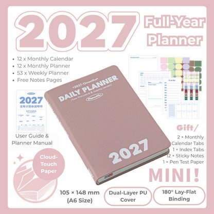 2027 Plan Smarter Full Year Daily & Weekly Planner