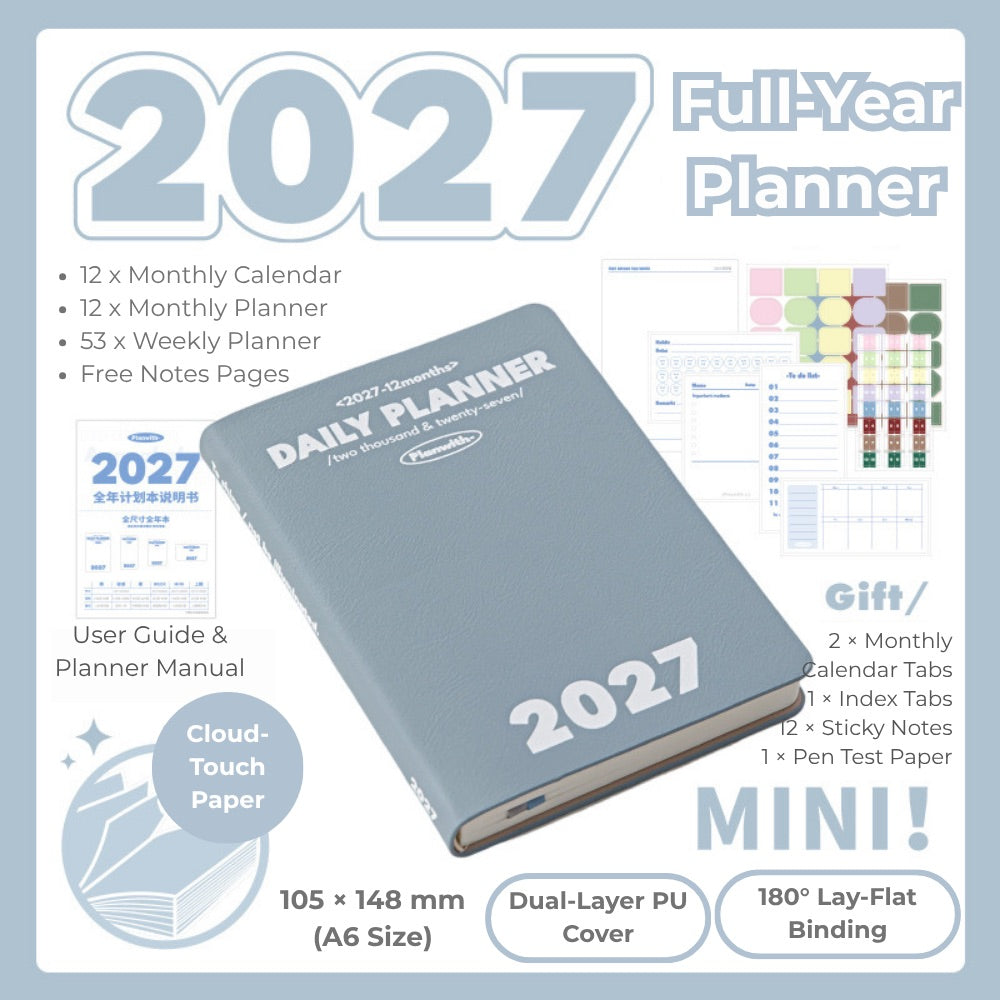 2027 Plan Smarter Full Year Daily & Weekly Planner