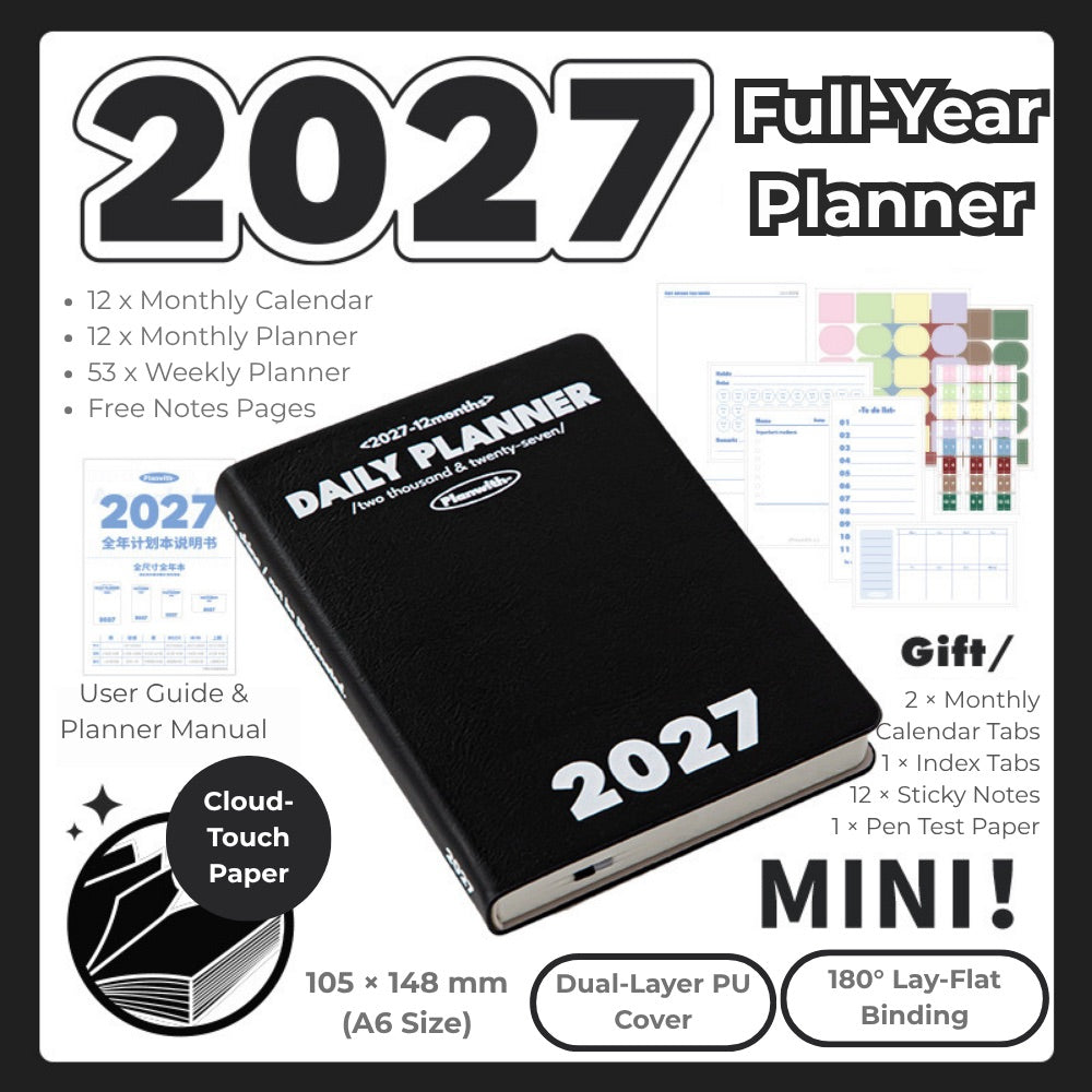 2027 Plan Smarter Full Year Daily & Weekly Planner