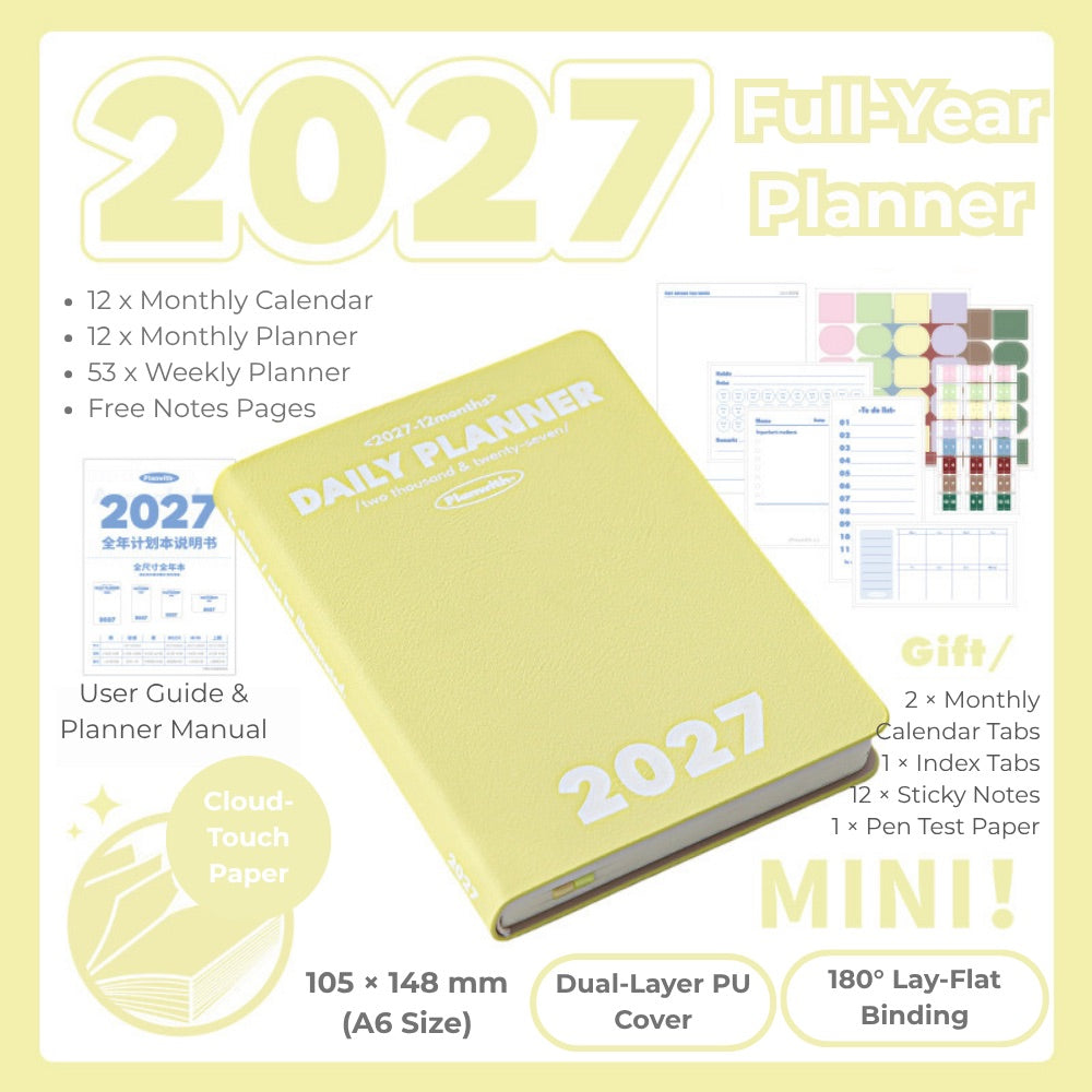 2027 Plan Smarter Full Year Daily & Weekly Planner