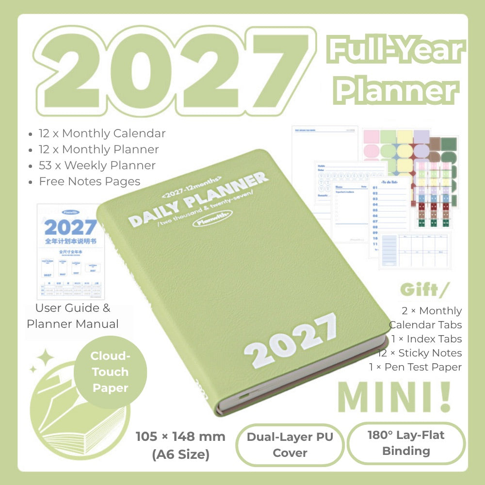 2027 Plan Smarter Full Year Daily & Weekly Planner