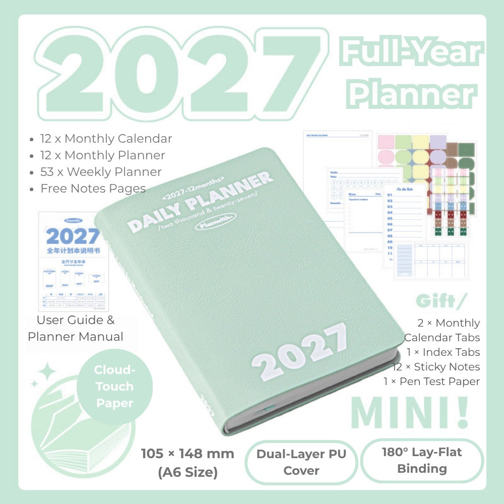 2027 Plan Smarter Full Year Daily & Weekly Planner
