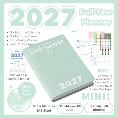 2027 Plan Smarter Full Year Daily & Weekly Planner