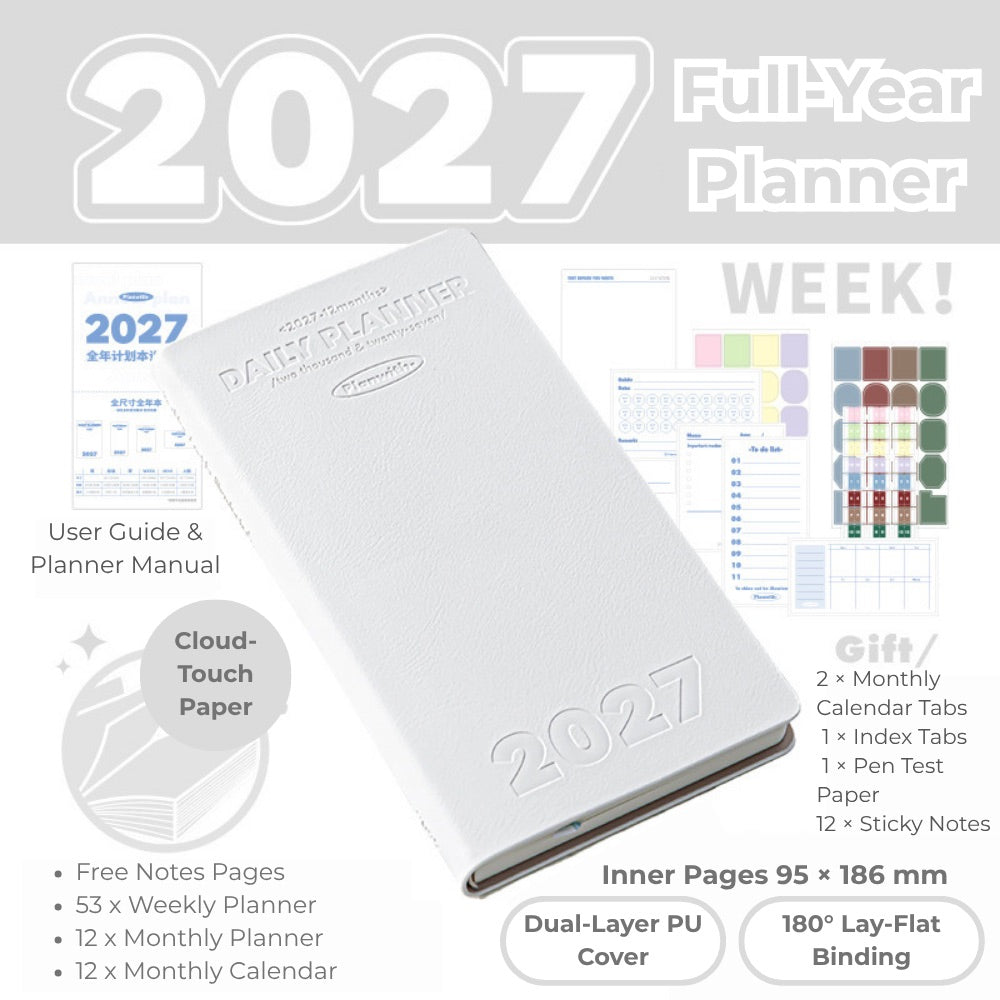 2027 Plan Smarter Full Year Daily & Weekly Planner