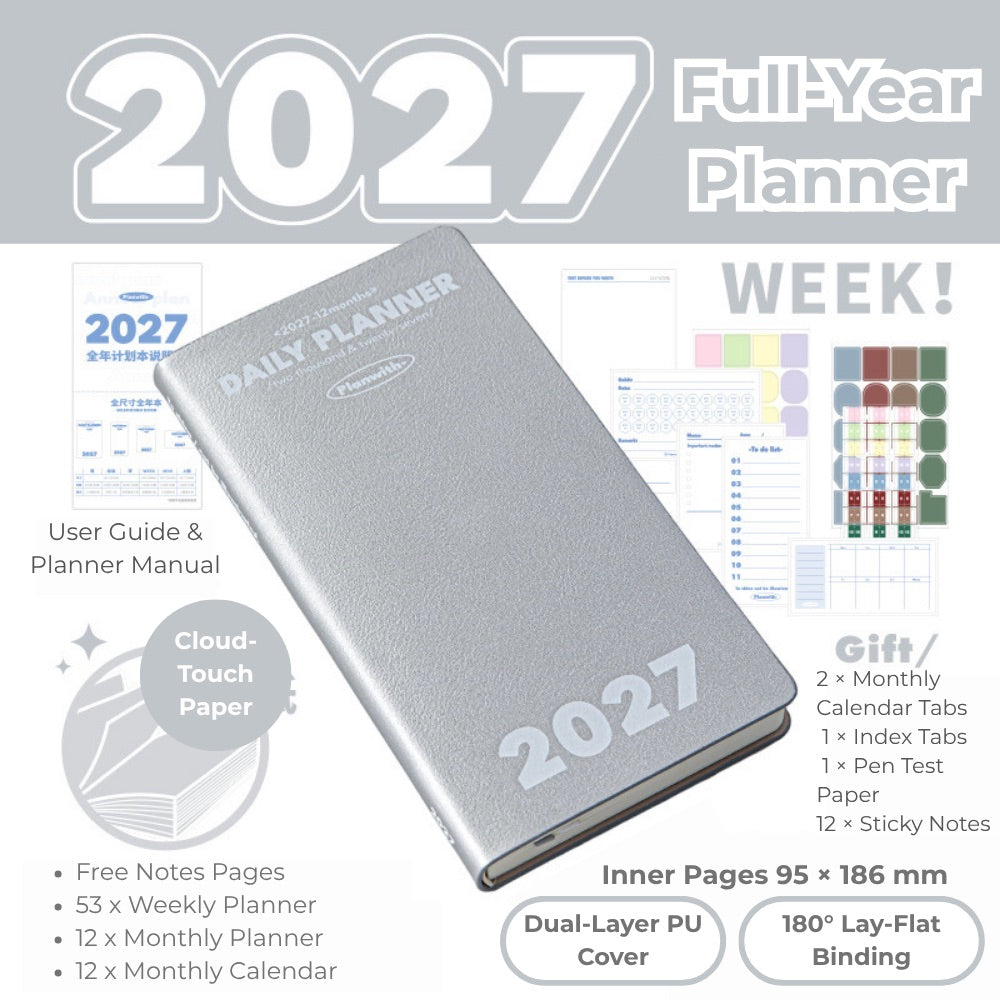 2027 Plan Smarter Full Year Daily & Weekly Planner