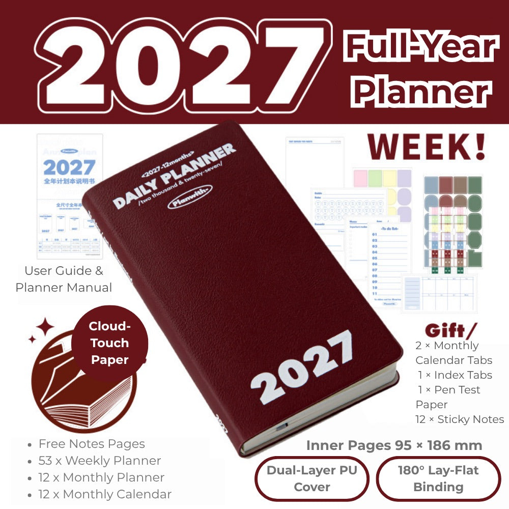 2027 Plan Smarter Full Year Daily & Weekly Planner