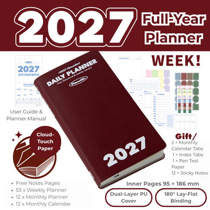 2027 Plan Smarter Full Year Daily & Weekly Planner