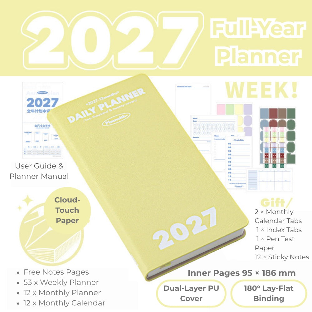 2027 Plan Smarter Full Year Daily & Weekly Planner