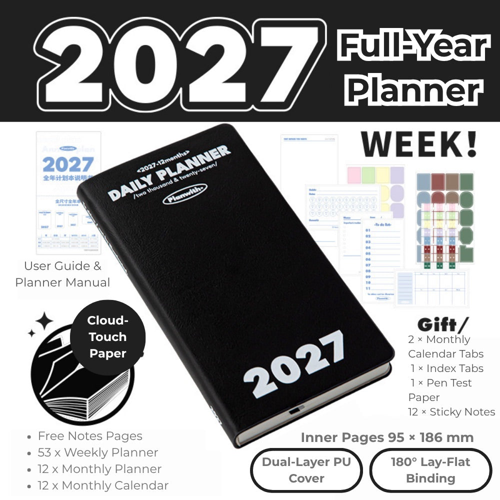 2027 Plan Smarter Full Year Daily & Weekly Planner