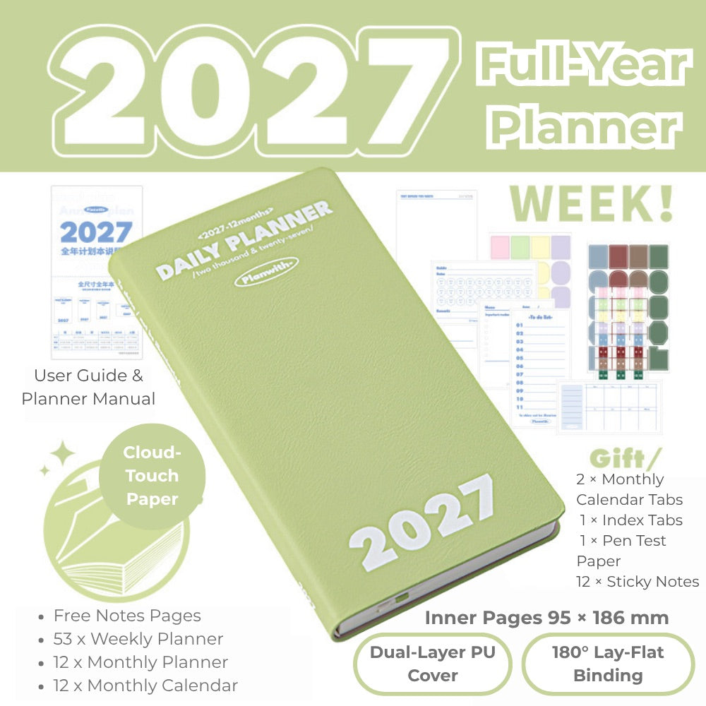 2027 Plan Smarter Full Year Daily & Weekly Planner