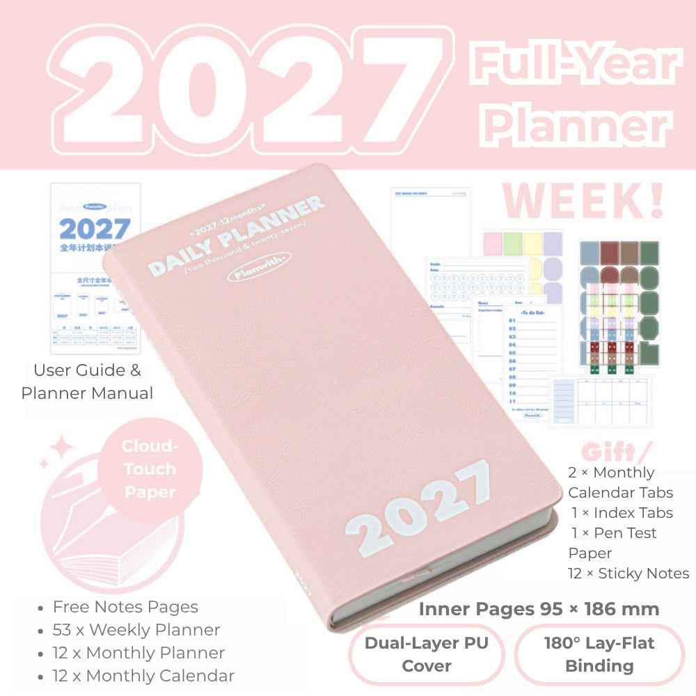 2027 Plan Smarter Full Year Daily & Weekly Planner
