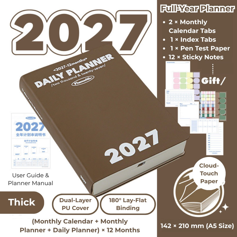 2027 Plan Smarter Full Year Daily & Weekly Planner