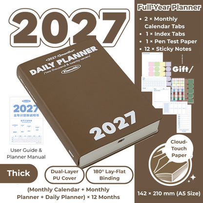 2027 Plan Smarter Full Year Daily & Weekly Planner
