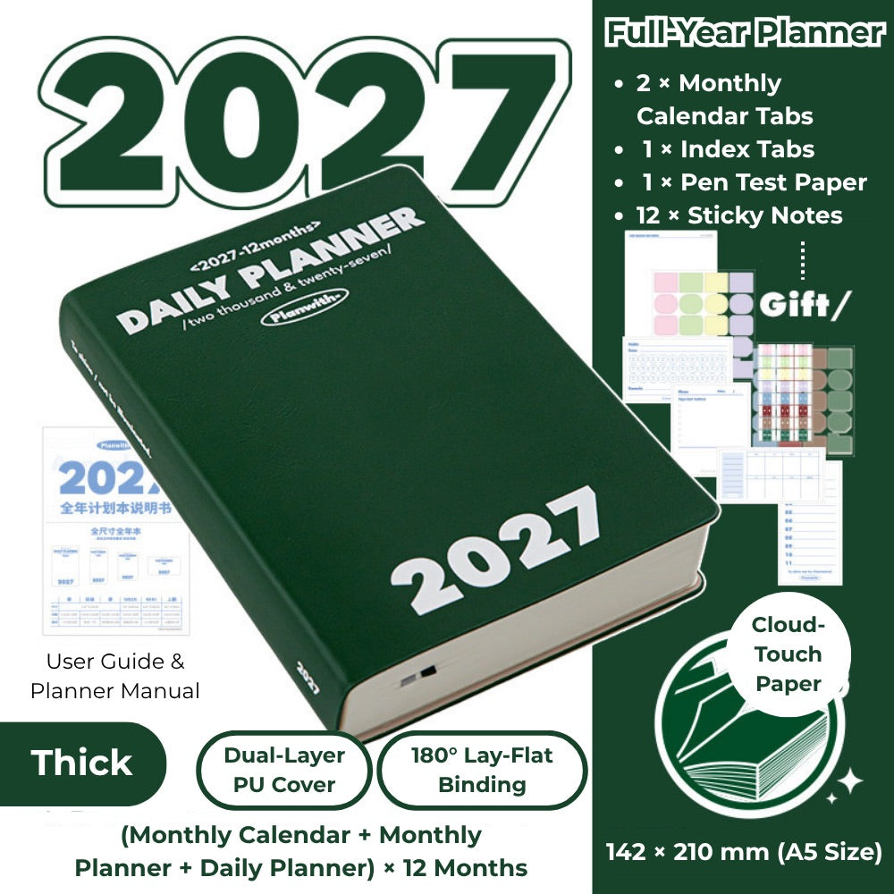 2027 Plan Smarter Full Year Daily & Weekly Planner
