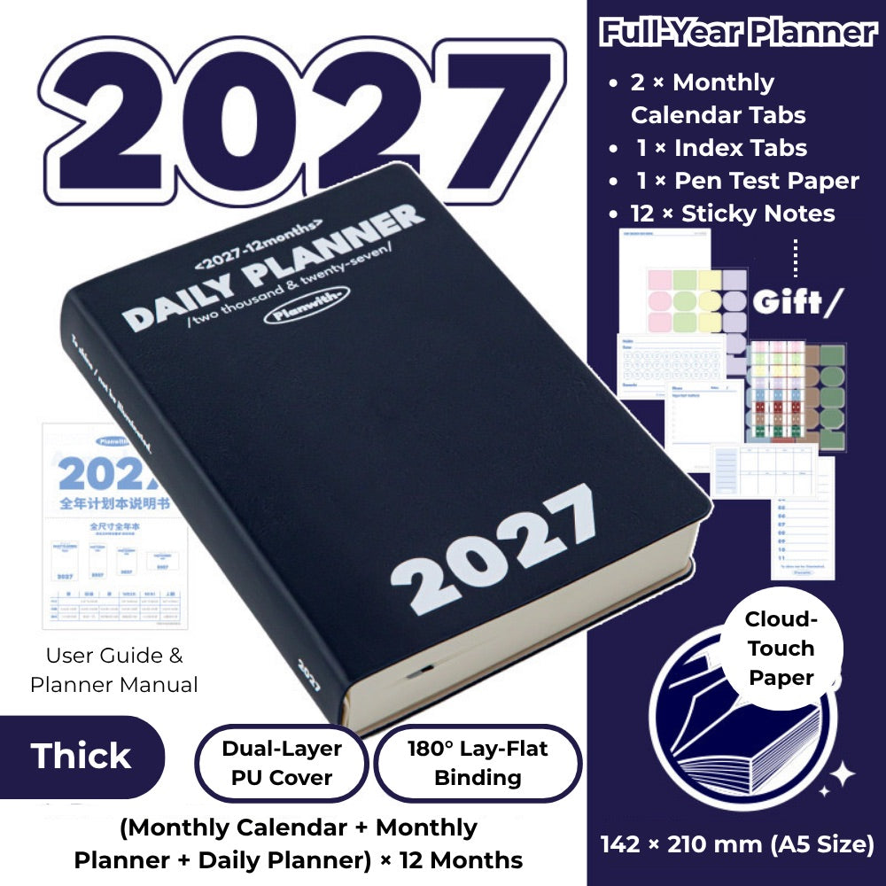 2027 Plan Smarter Full Year Daily & Weekly Planner