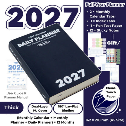 2027 Plan Smarter Full Year Daily & Weekly Planner