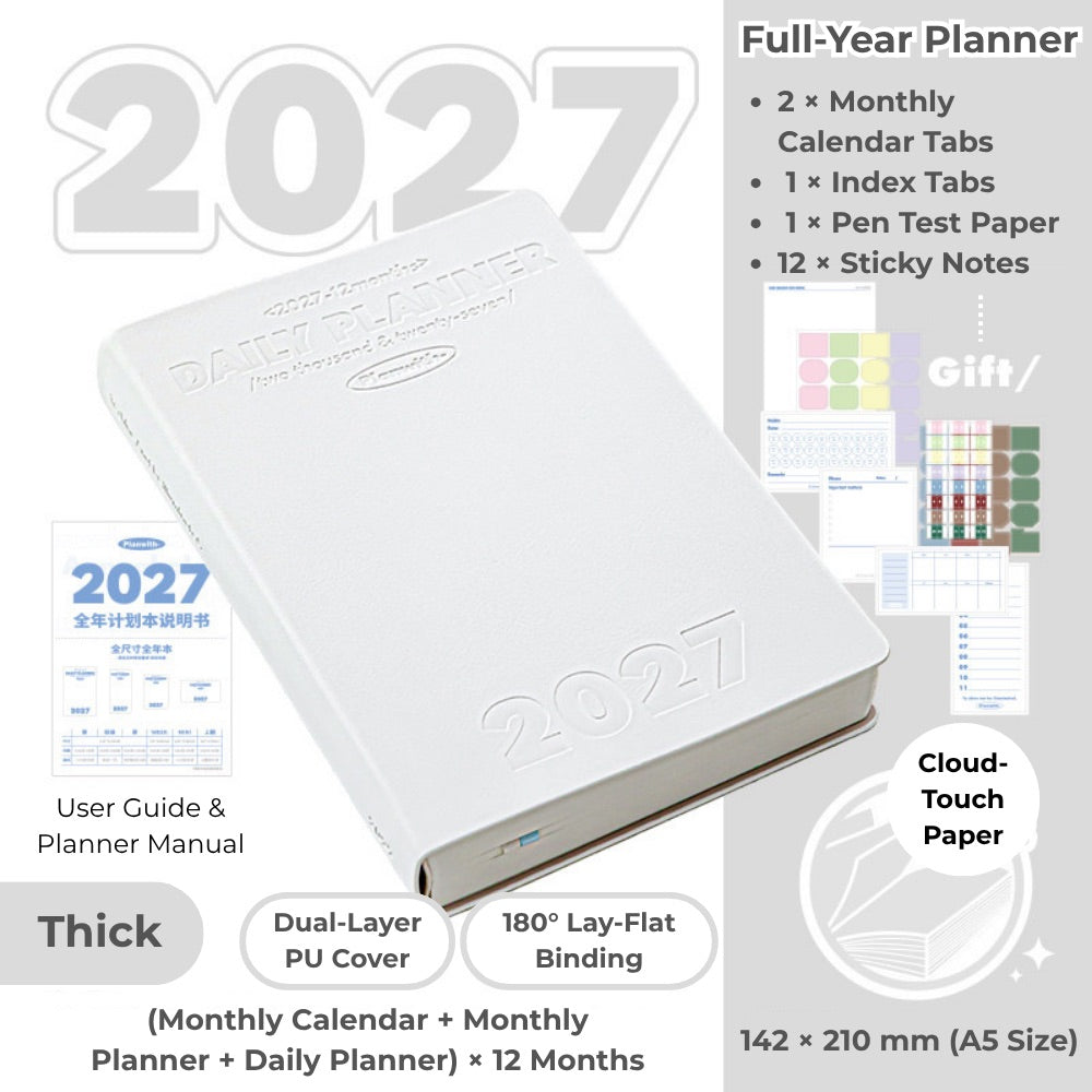 2027 Plan Smarter Full Year Daily & Weekly Planner