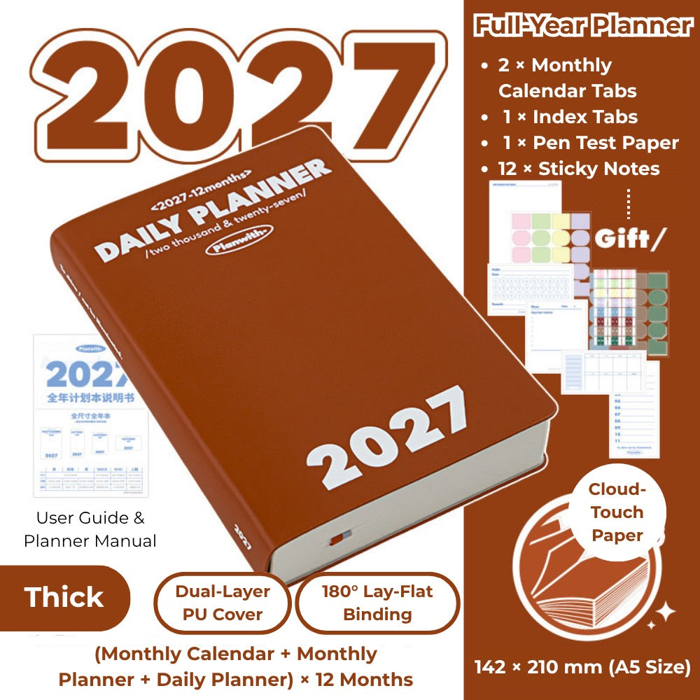 2027 Plan Smarter Full Year Daily & Weekly Planner