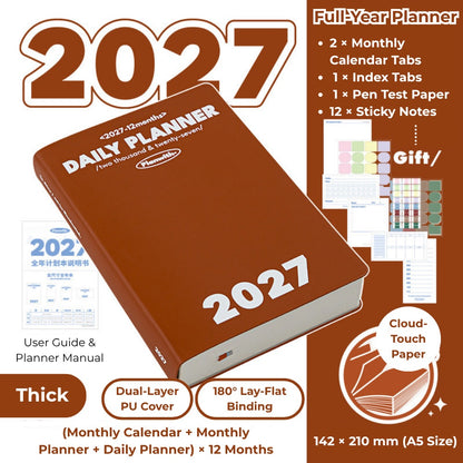 2027 Plan Smarter Full Year Daily & Weekly Planner
