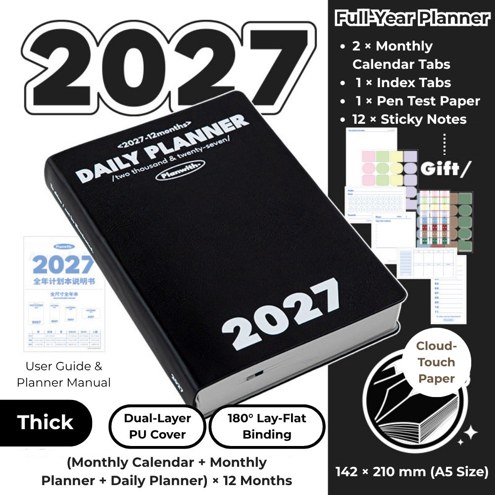 2027 Plan Smarter Full Year Daily & Weekly Planner